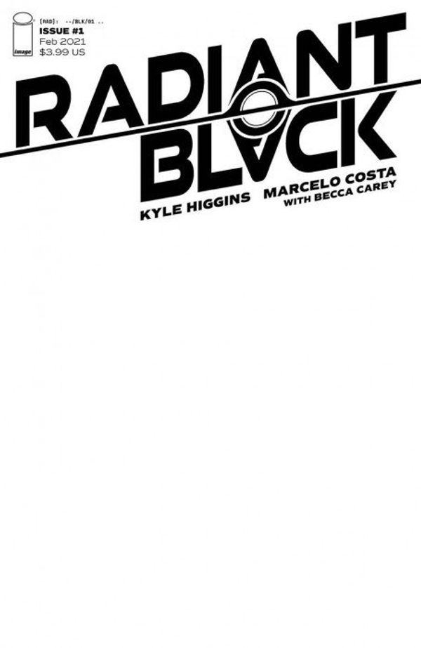 Radiant Black #1 (Cover C Blank Cover)