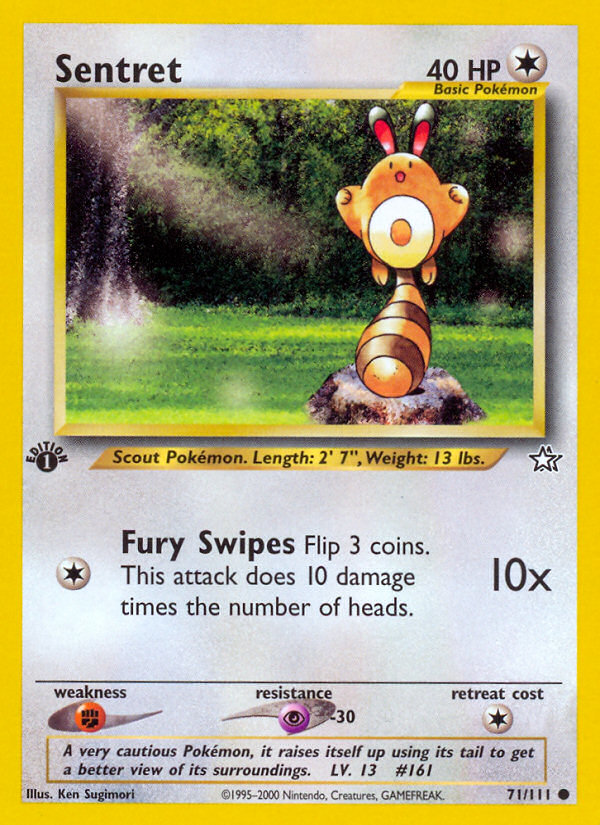 Sentret (71/111) - Neo Genesis Pokémon Card