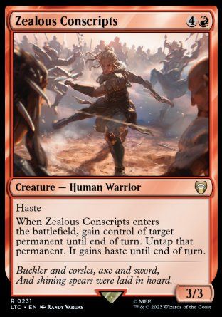 Zealous Conscripts (The Lord of the Rings Commander Decks) Trading Card