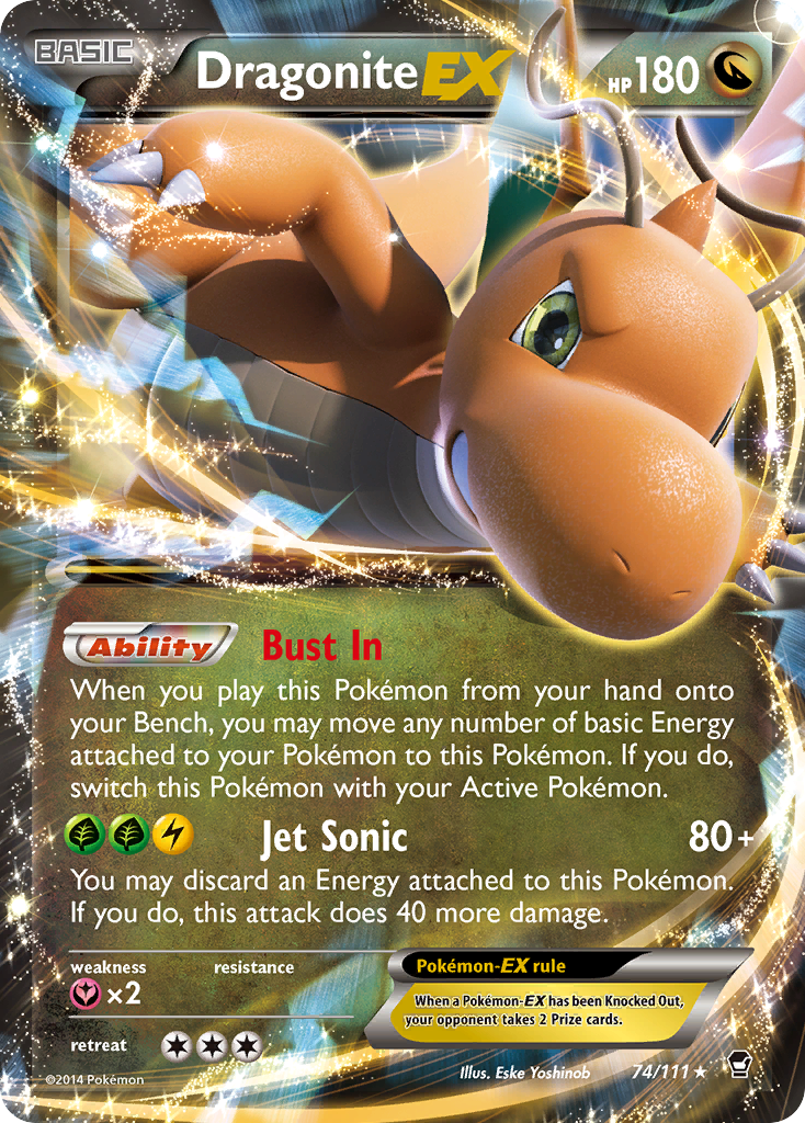 Dragonite EX (74/111) - Furious Fists Pokémon Card