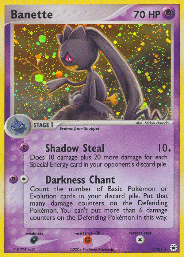 Banette (1/101) - Hidden Legends Pokémon Card