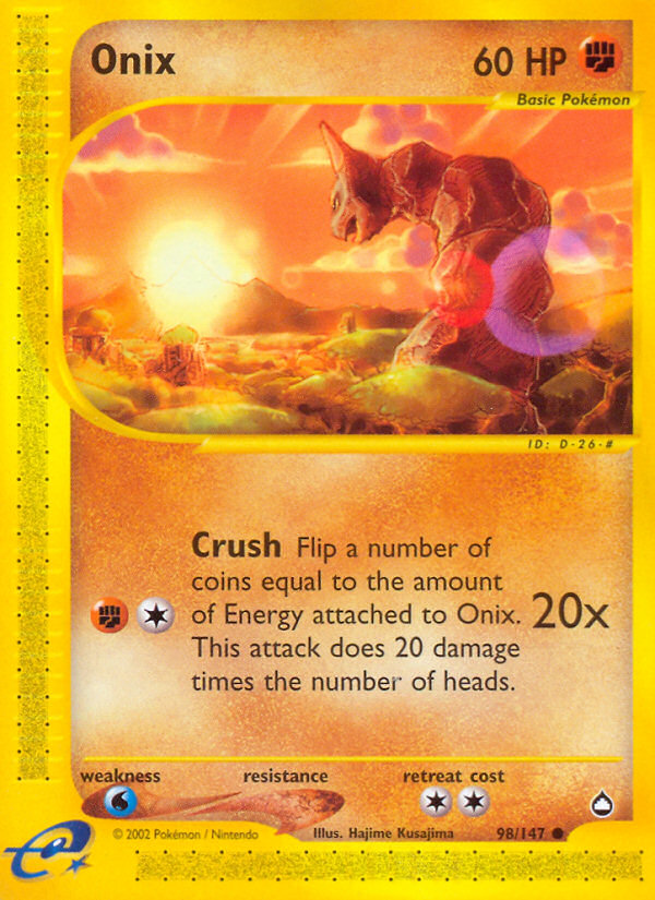 Onix (98/147) - Aquapolis Pokémon Card