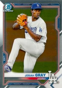 Josiah Gray 2021 Bowman Chrome - Prospects Baseball #BCP-198 Sports Card