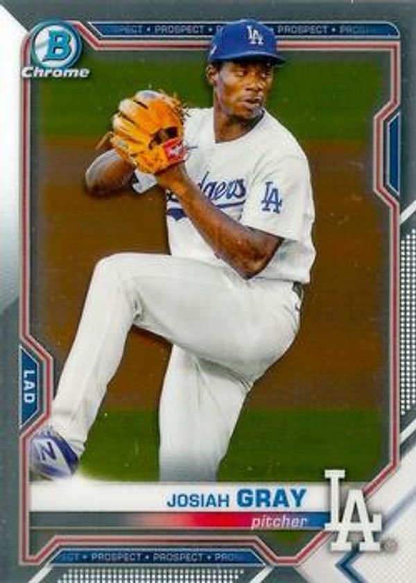 Josiah Gray 2021 Bowman Chrome - Prospects Baseball #BCP-198