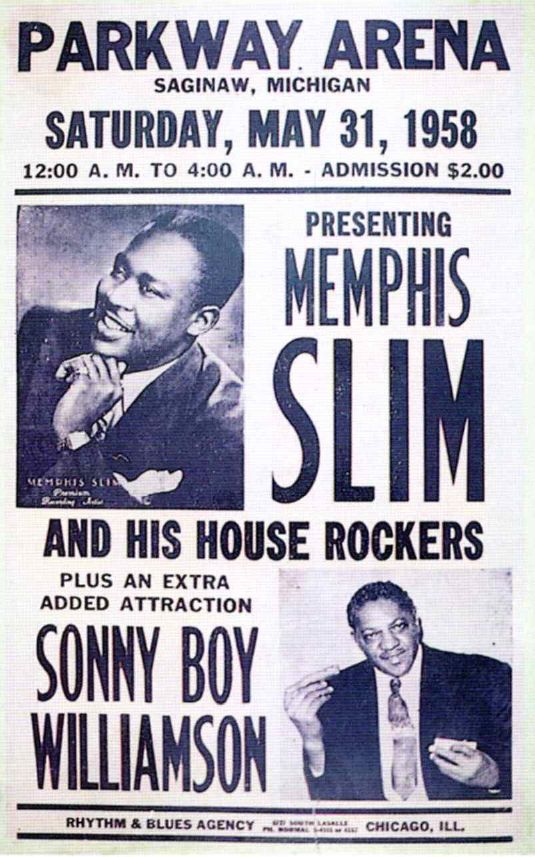 AOR-1.51 Memphis Slim Parkway Arena 1958 Concert Poster