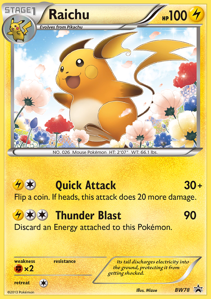 Raichu (BW78) - BW Black Star Promos Pokémon Card