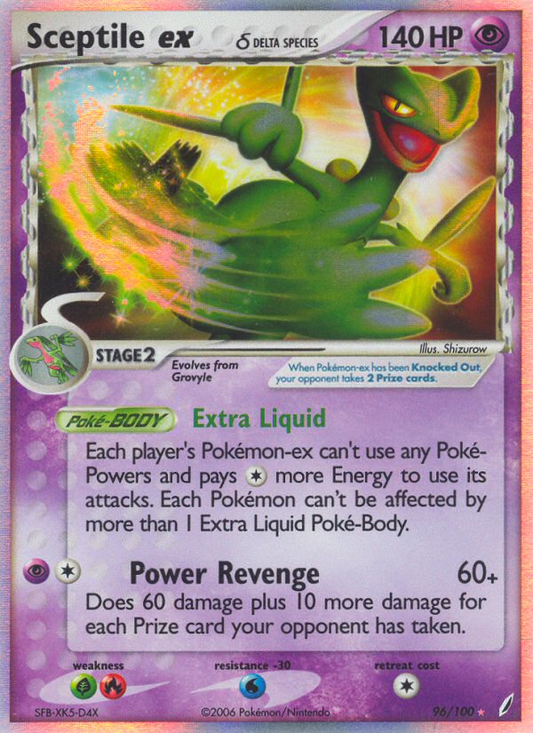 Sceptile ex δ ex (96/100) - Crystal Guardians Pokémon Card