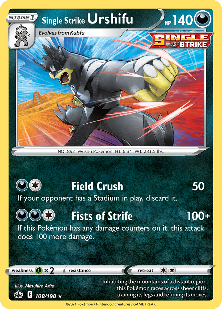 Single Strike Urshifu (108/198) - Chilling Reign Pokémon Card