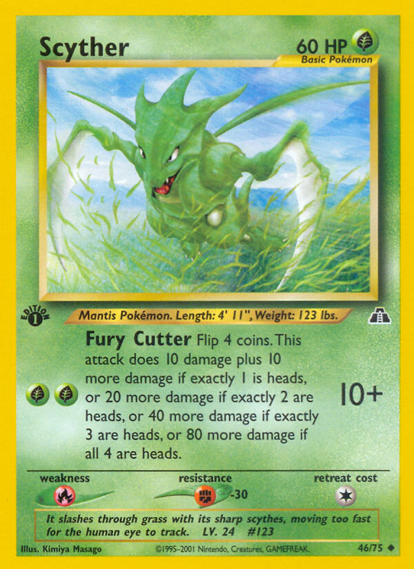 Scyther (46/75) - Neo Discovery Pokémon Card