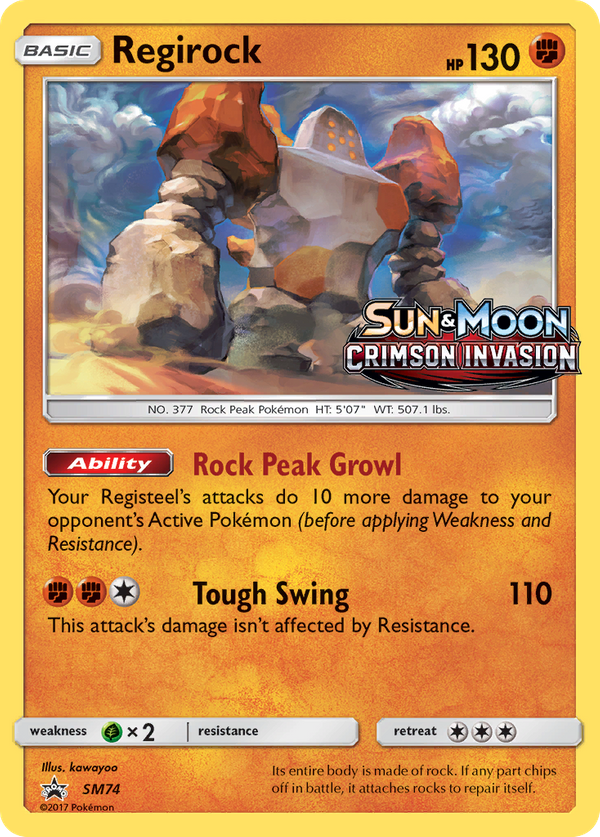 Regirock (SM74) - SM Black Star Promos