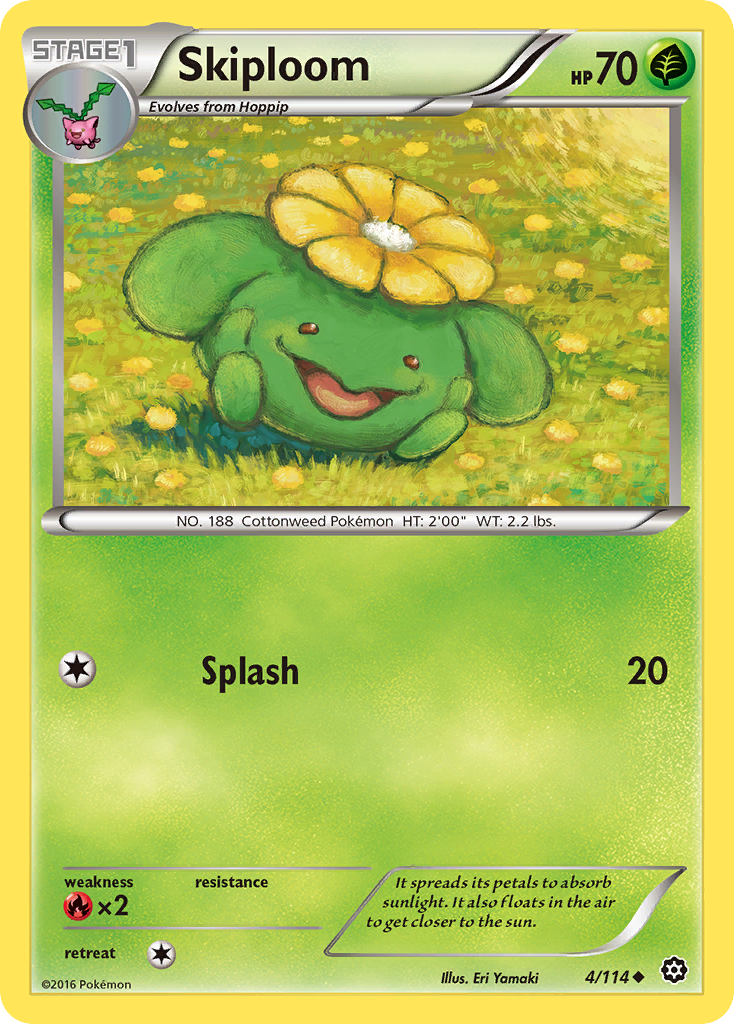 Skiploom (4/114) - Steam Siege Pokémon Card