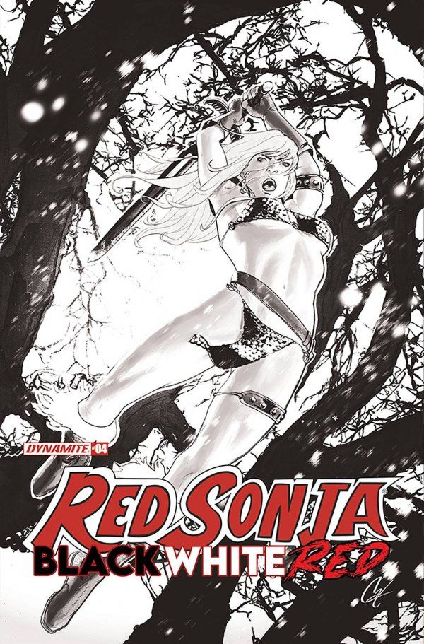 Red Sonja: Black, White, Red #4 (Staggs Black and White Variant)