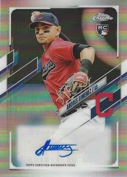 Andres Gimenez 2021 Topps Chrome Update - Autographs #CUSA-AG Sports Card