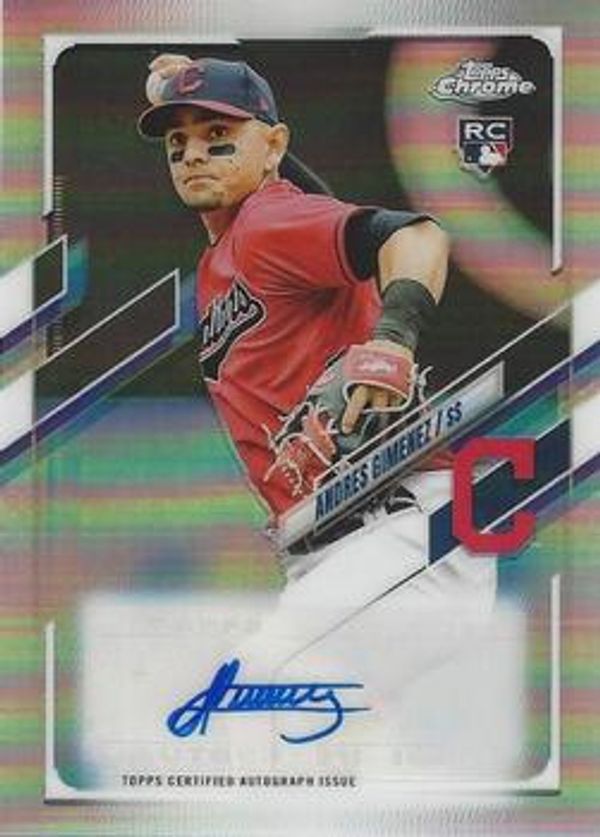 Andres Gimenez 2021 Topps Chrome Update - Autographs #CUSA-AG