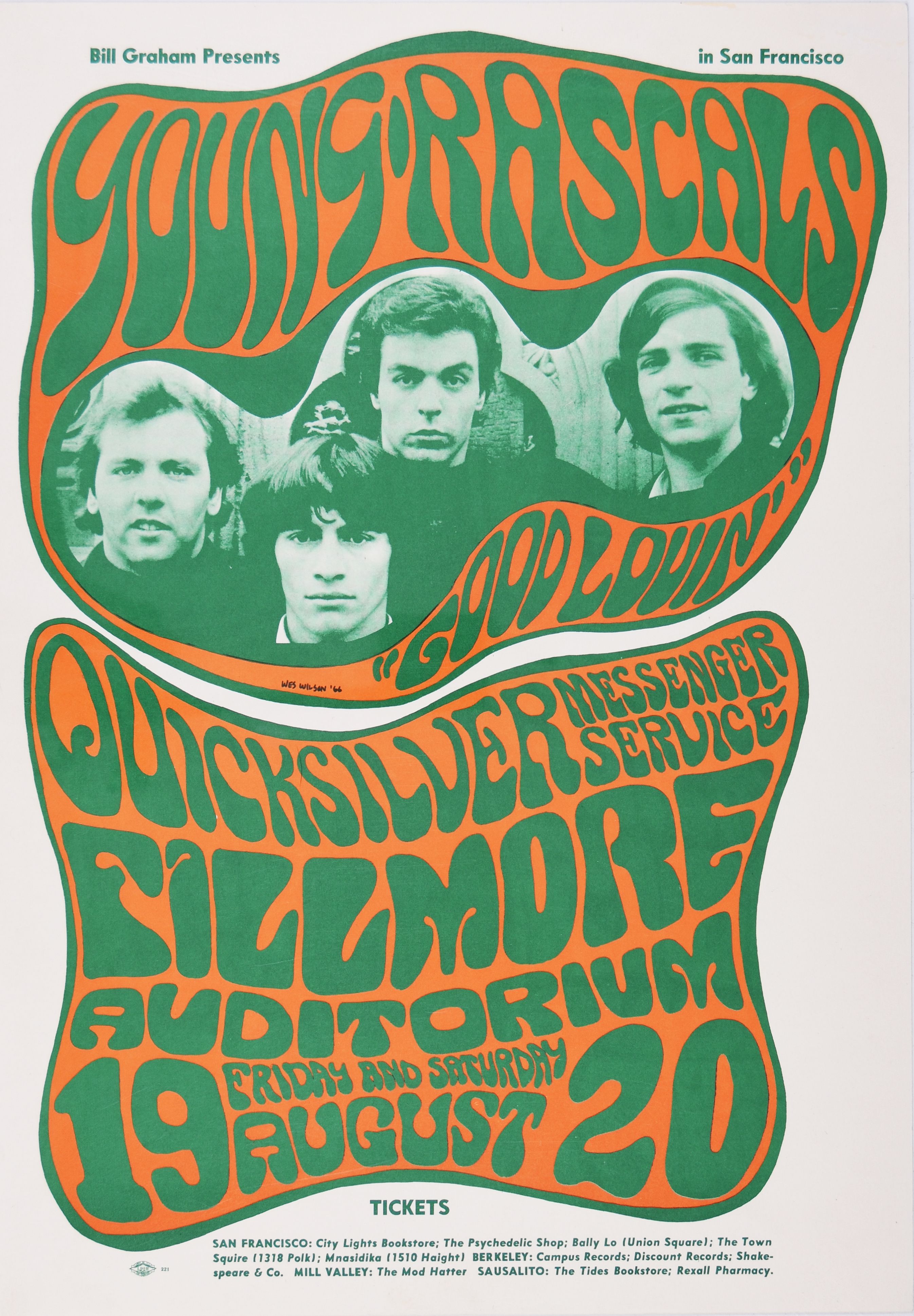 BG-24-OP-1 Young Rascals The Fillmore 1966 Concert Poster