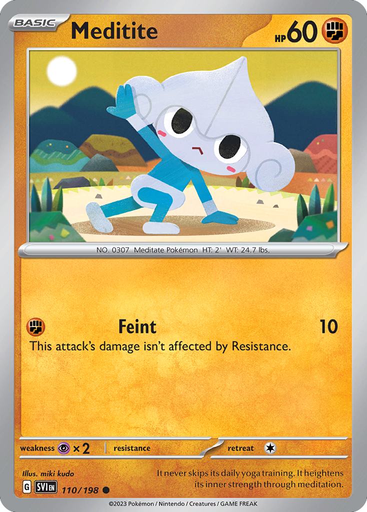 Meditite (110/198) - Scarlet & Violet Pokémon Card