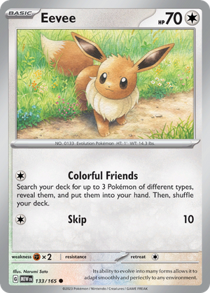 Eevee (133/165) - 151 (Reverse Holo)