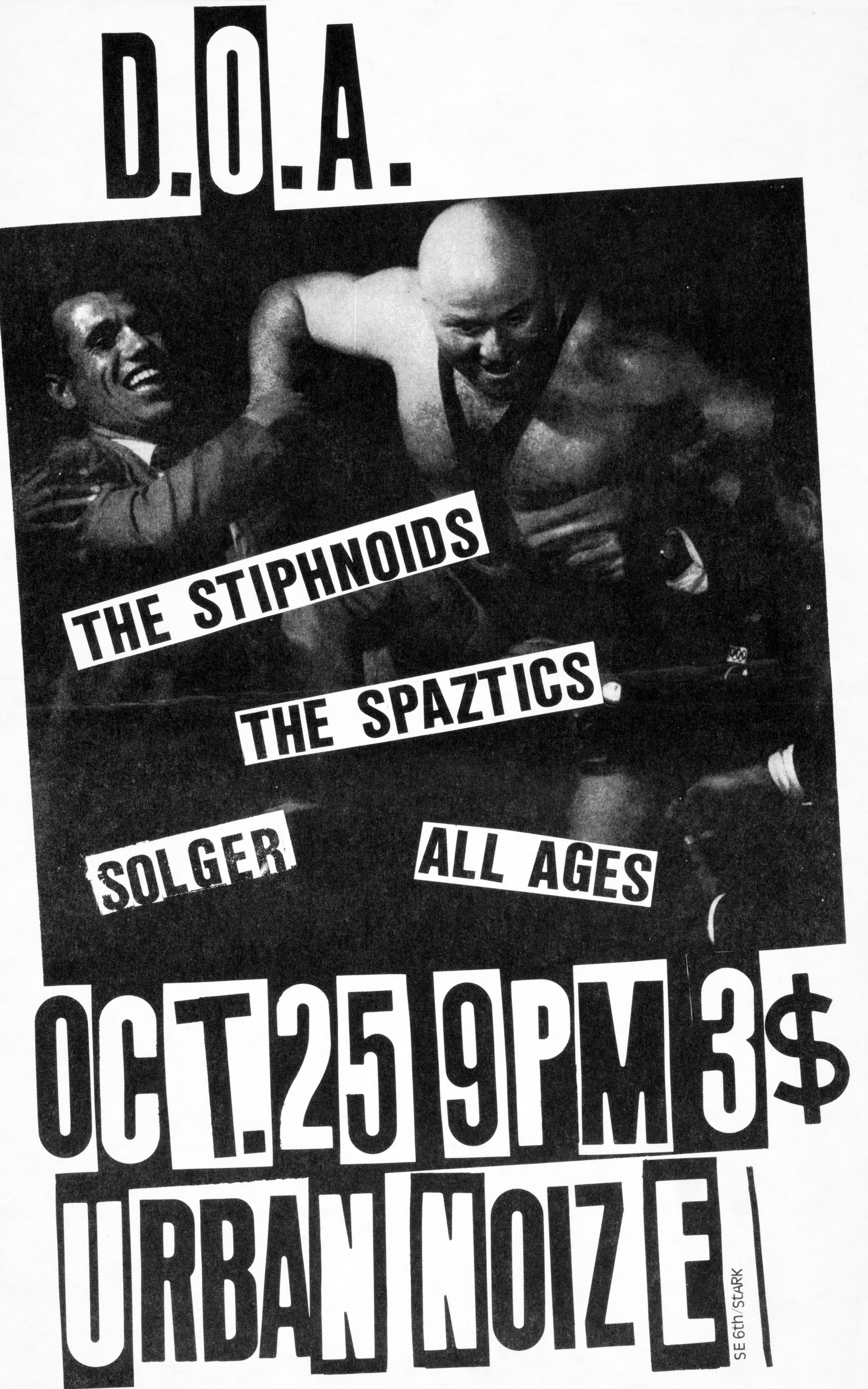 MXP-47.1 DOA 1980 Urban Noize  Oct 25 Concert Poster