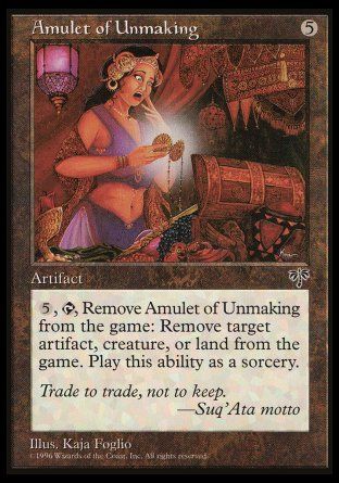 Amulet of Unmaking (Mirage) Trading Card