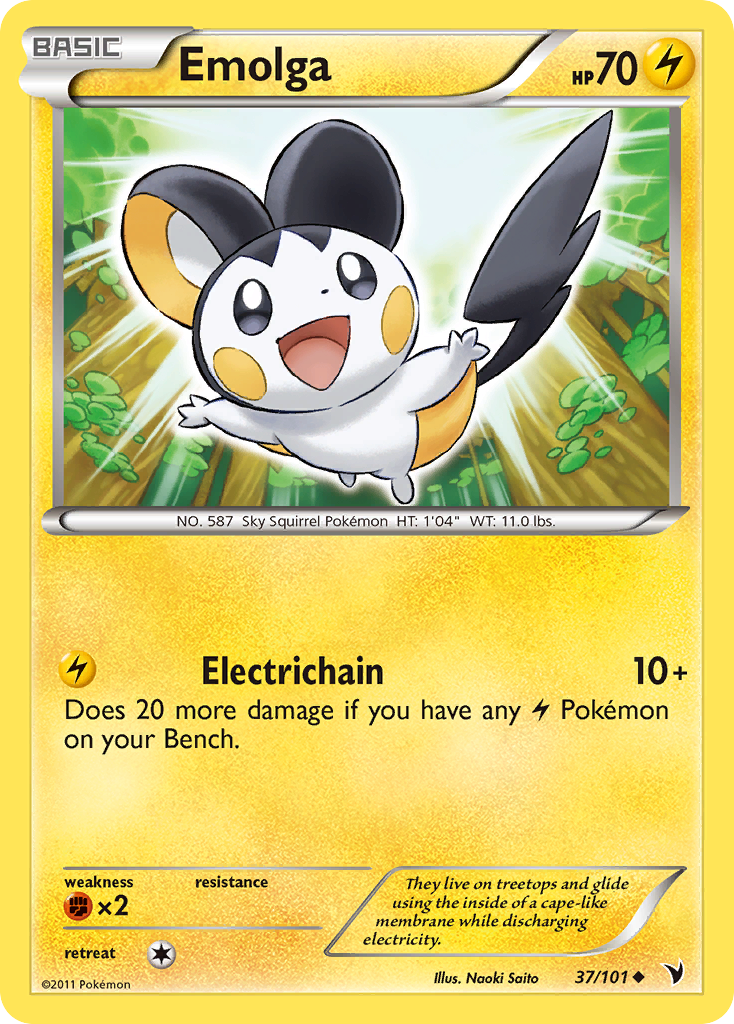 Emolga (37/101) - Noble Victories Pokémon Card