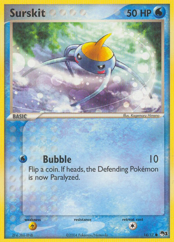 Surskit (14/17) - POP Series 1 Pokémon Card