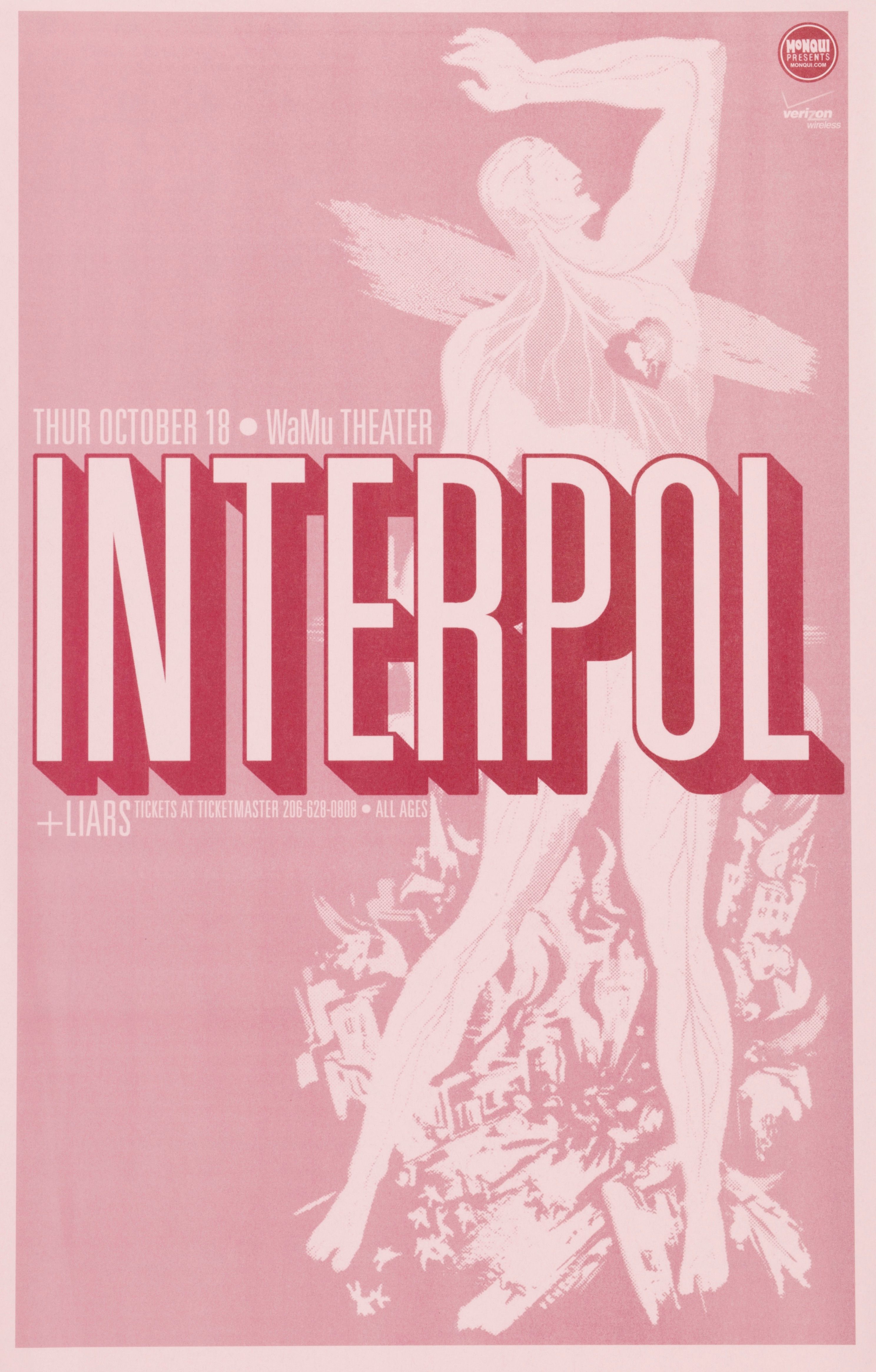 MXP-81.2 Interpol 2007 Wamu Theater  Oct 18 Concert Poster