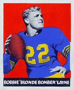 Bobby Layne 1948 Leaf Football #6 Sports Card