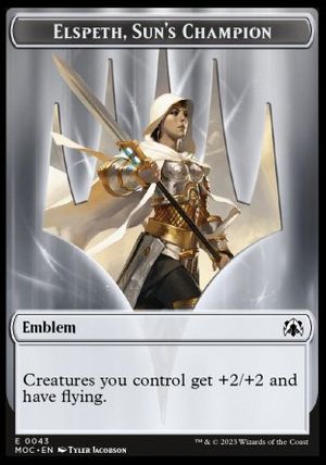 Emblem Elspeth, Sun's Champion (March of the Machine Commander Decks)