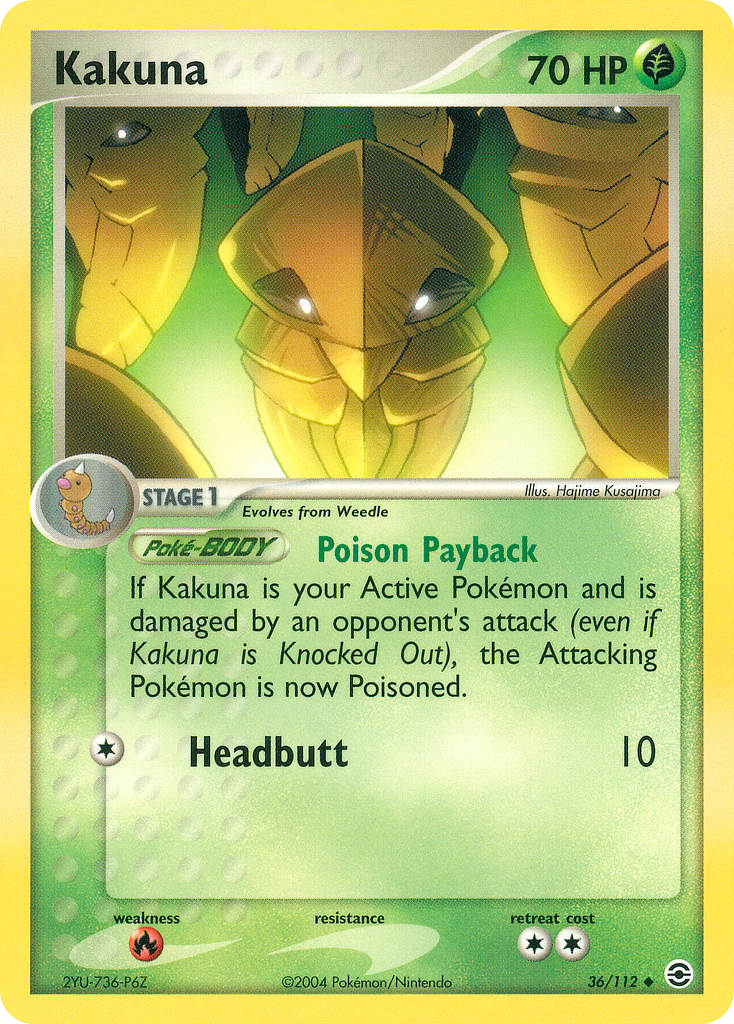 Kakuna (36/112) - FireRed & LeafGreen Pokémon Card