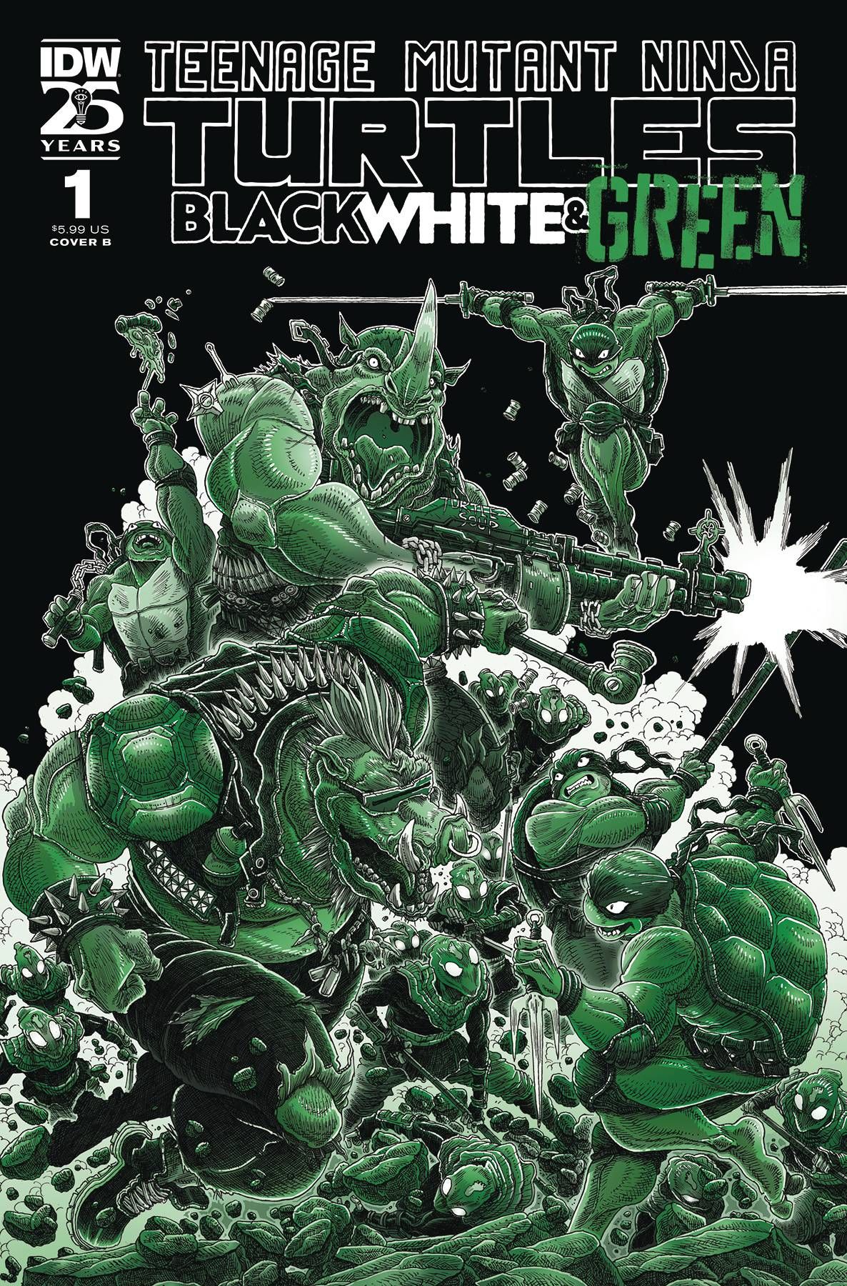 Teenage Mutant Ninja Turtles: Black, White, & Green #1 (Cvr B Stokoe) Comic