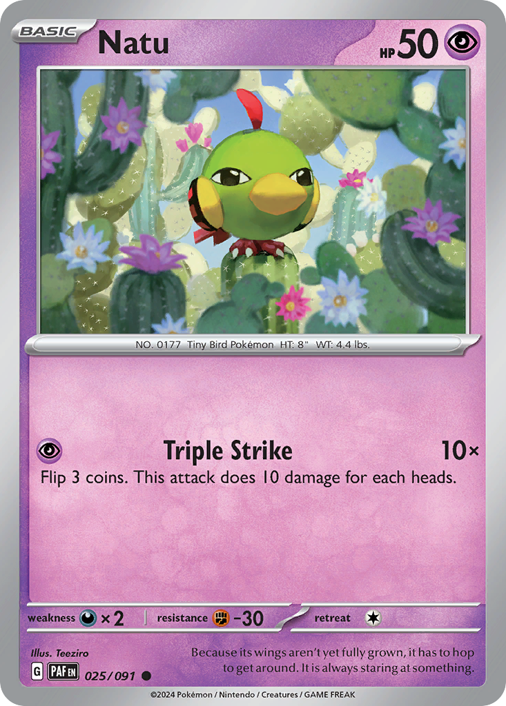 Natu (25/91) - Paldean Fates Pokémon Card