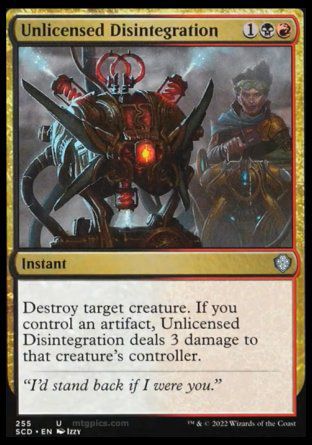 Unlicensed Disintegration (Starter Commander Decks) Trading Card