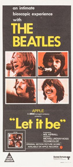 The Beatles Let It Be Australian Daybill 1970 Concert Poster