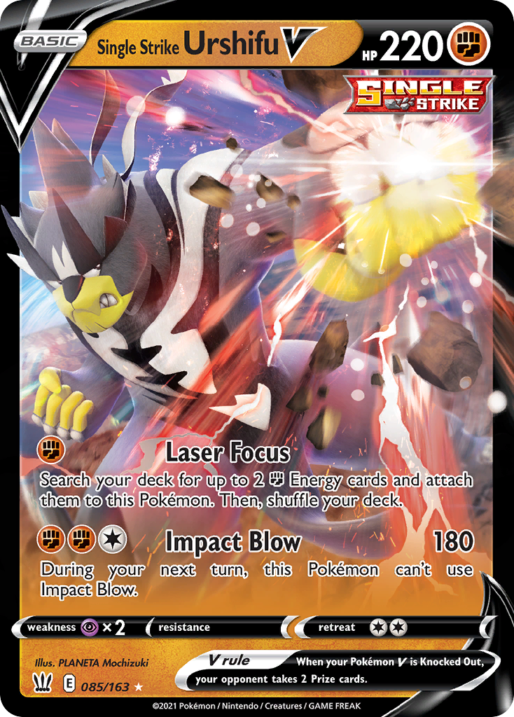 Single Strike Urshifu V (85/163) - Battle Styles Pokémon Card