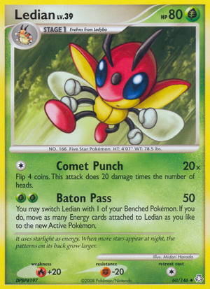 ledian pokemon card price (72/144) [Skyridge]  Plug Colorless Swift (70) This attacks damage isnt affected by Weakness or Resistance Ledian 144/142 - Holofoil SV07