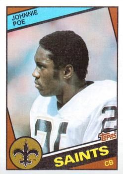 Johnnie Poe 1984 Topps #304 Sports Card