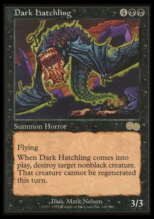 Dark Hatchling (Urza's Saga) Trading Card