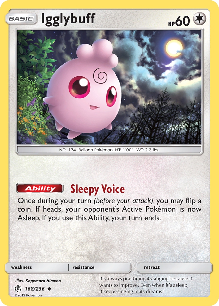 Igglybuff (168/236) - Cosmic Eclipse Pokémon Card