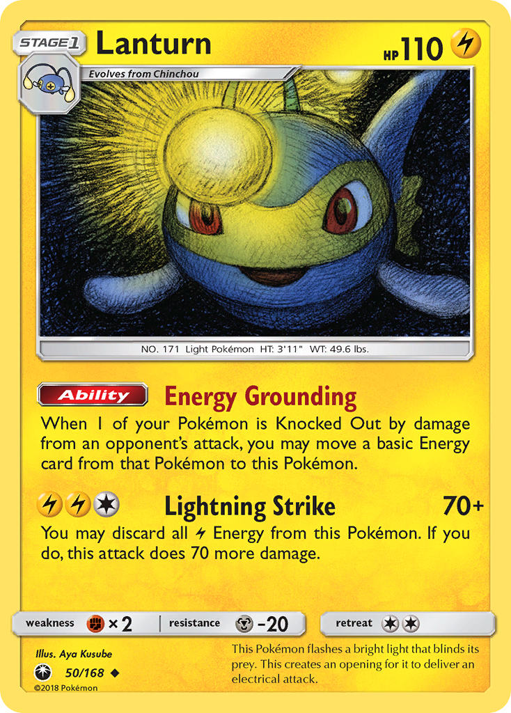 Lanturn (50/168) - Celestial Storm Pokémon Card