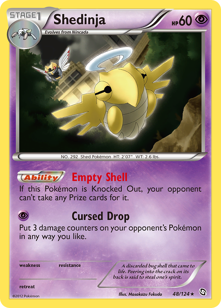 Shedinja (48/124) - Dragons Exalted Pokémon Card