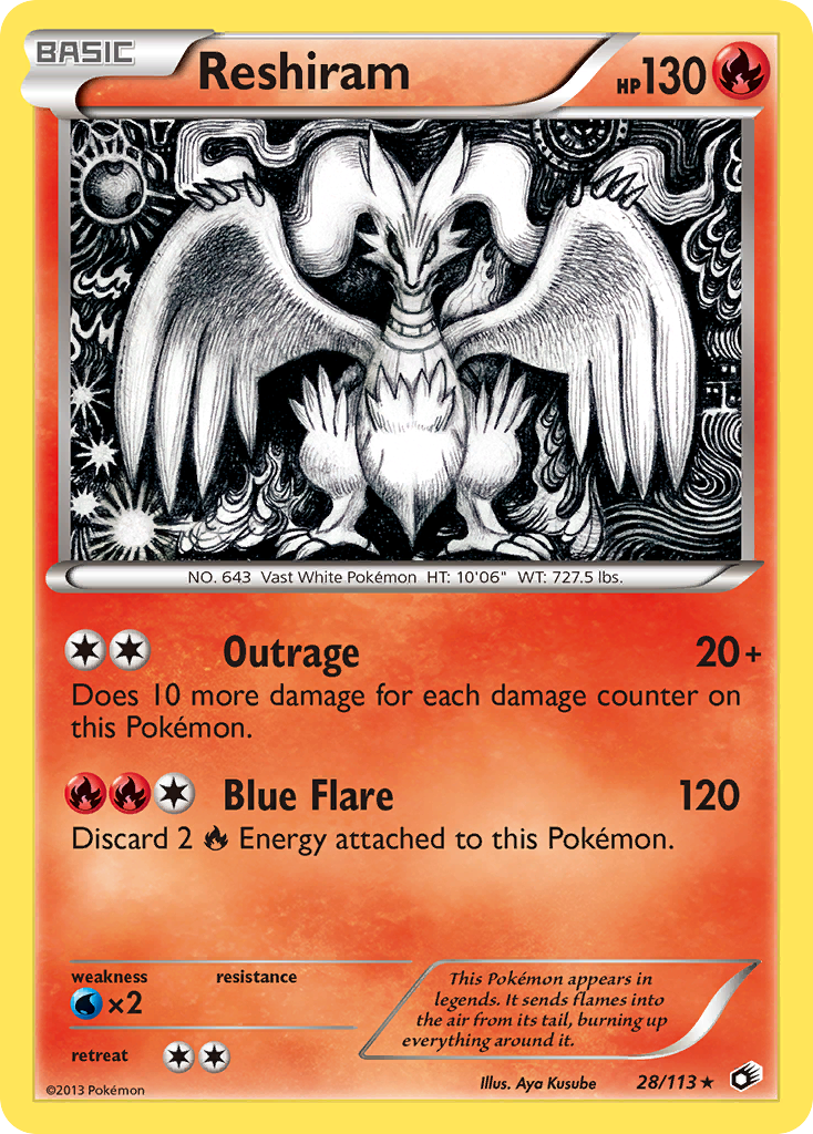 Reshiram (28/113) - Legendary Treasures Pokémon Card