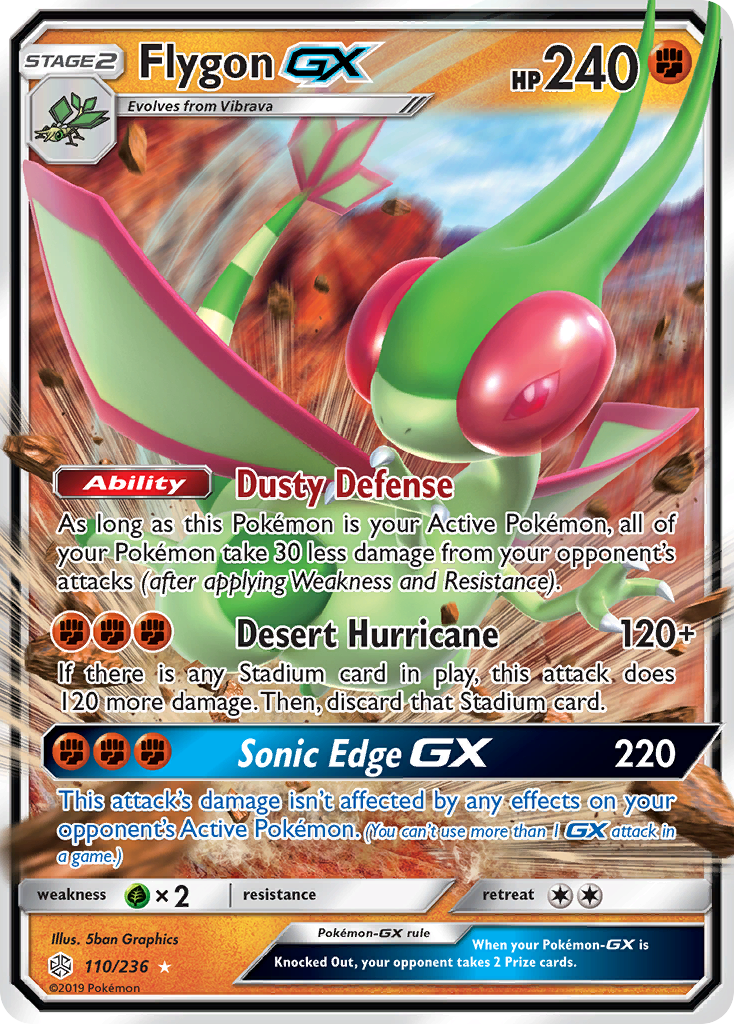 Flygon GX (110/236) - Cosmic Eclipse Pokémon Card