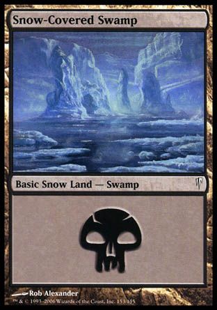 Snow-Covered Swamp (Coldsnap) Trading Card