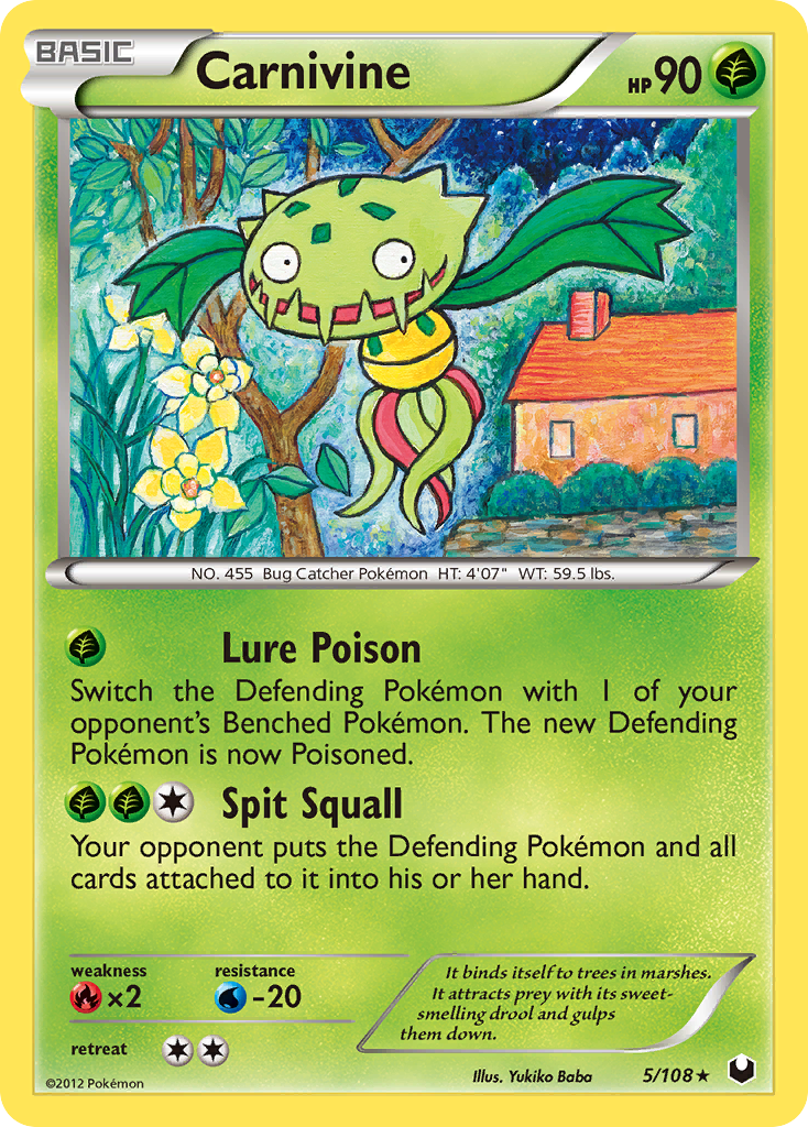 Carnivine (5/108) - Dark Explorers Pokémon Card