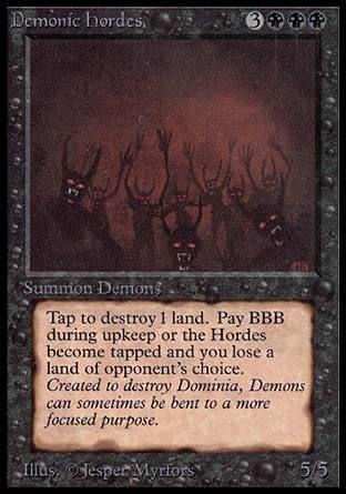 Demonic Hordes (Alpha) Trading Card