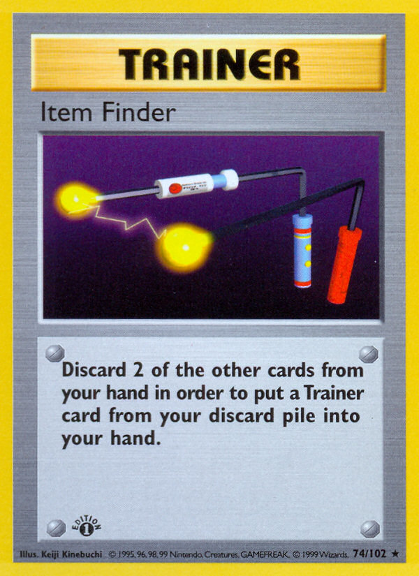 Item Finder (Trainer) (74/102) - Base (1st Edition) Pokémon Card