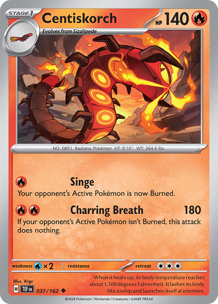 Centiskorch (37/162) - Temporal Forces Pokémon Card