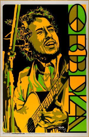 Bob Dylan Blacklight Poster 1969