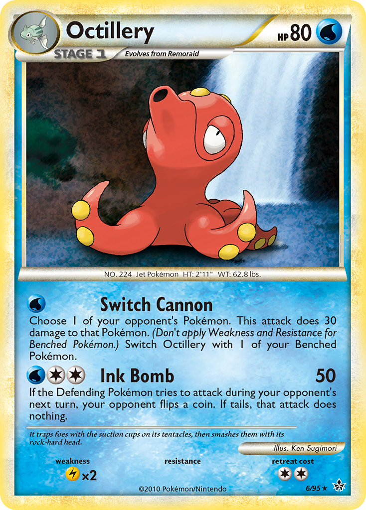 Octillery (6/95) - HS—Unleashed Pokémon Card