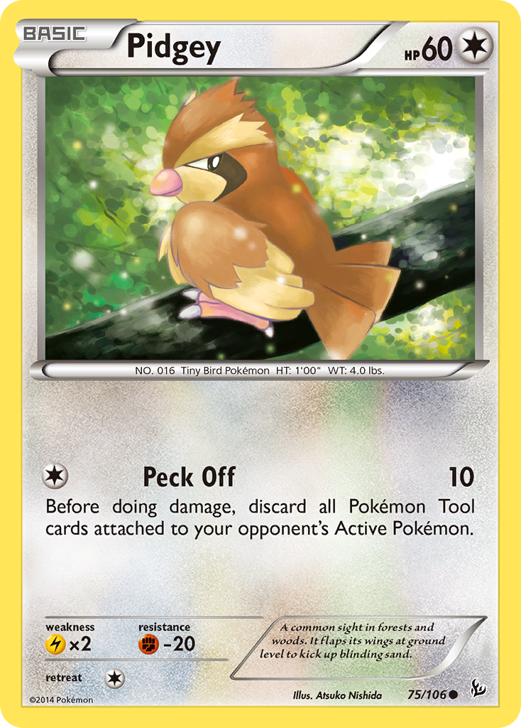 Pidgey (75/106) - Flashfire Pokémon Card